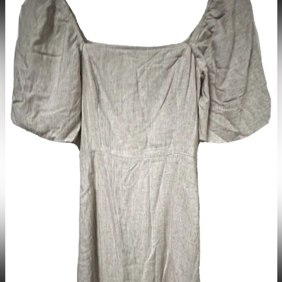 SOLD//  NEW/NWT! Abercrombie & Fitch Puff Sleeve Linen Dress ~ Size XS - Picture 3 of 11